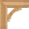 Ekena Millwork Merced Block Rough Sawn Bracket w/ Offset Brace, Western Red Cedar, 8"W x 24"D x 24"H BKT0806X24X24MRC05RWR - alternate 4